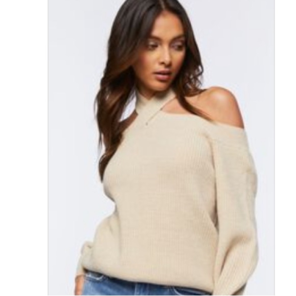 Crisscross Off-the-Shoulder Sweater